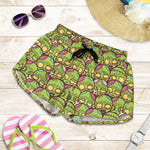 Cute Zombie Pattern Print Women's Shorts