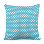 Cyan And White Polka Dot Pattern Print Pillow Cover