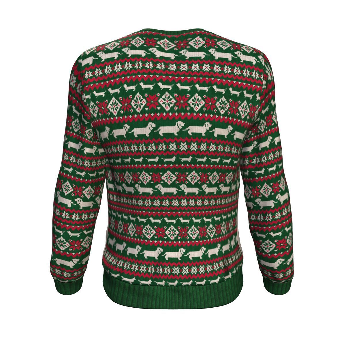 Dachshund Through The Snow Ugly Christmas Unisex Crewneck Sweatshirt GearFrost