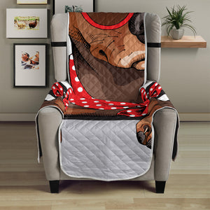 Dachshund With Red Sunglasses Print Armchair Protector