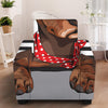 Dachshund With Red Sunglasses Print Armchair Slipcover