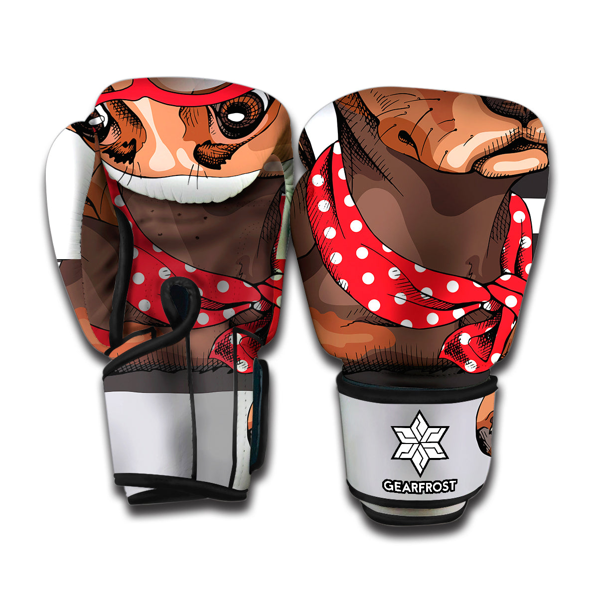 Dachshund With Red Sunglasses Print Boxing Gloves