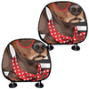 Dachshund With Red Sunglasses Print Car Headrest Covers