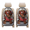 Dachshund With Red Sunglasses Print Car Seat Organizers