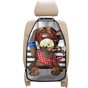 Dachshund With Red Sunglasses Print Car Seat Organizers