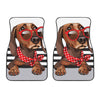 Dachshund With Red Sunglasses Print Front Car Floor Mats