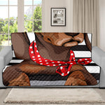 Dachshund With Red Sunglasses Print Futon Protector