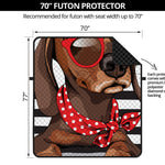 Dachshund With Red Sunglasses Print Futon Protector