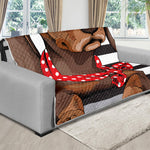 Dachshund With Red Sunglasses Print Futon Protector