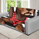 Dachshund With Red Sunglasses Print Futon Protector