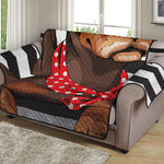 Dachshund With Red Sunglasses Print Loveseat Protector