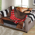 Dachshund With Red Sunglasses Print Loveseat Protector