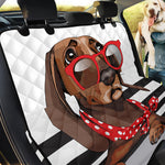 Dachshund With Red Sunglasses Print Pet Car Back Seat Cover