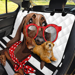 Dachshund With Red Sunglasses Print Pet Car Back Seat Cover