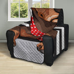 Dachshund With Red Sunglasses Print Recliner Protector