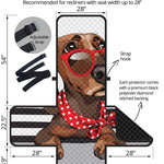 Dachshund With Red Sunglasses Print Recliner Protector