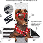 Dachshund With Red Sunglasses Print Recliner Protector