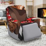 Dachshund With Red Sunglasses Print Recliner Slipcover