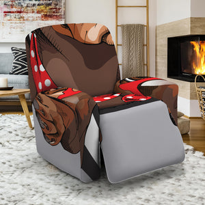 Dachshund With Red Sunglasses Print Recliner Slipcover