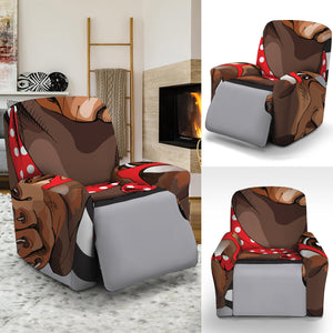 Dachshund With Red Sunglasses Print Recliner Slipcover