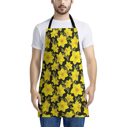 Daffodil And Mimosa Pattern Print Apron