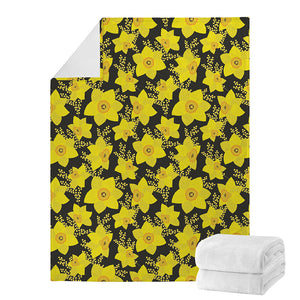 Daffodil And Mimosa Pattern Print Blanket