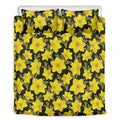 Daffodil And Mimosa Pattern Print Duvet Cover Bedding Set