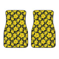 Daffodil And Mimosa Pattern Print Front Car Floor Mats