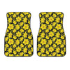 Daffodil And Mimosa Pattern Print Front Car Floor Mats