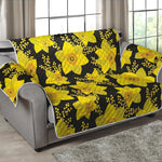 Daffodil And Mimosa Pattern Print Loveseat Protector