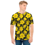 Daffodil And Mimosa Pattern Print Men's T-Shirt