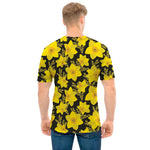 Daffodil And Mimosa Pattern Print Men's T-Shirt