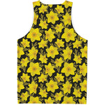 Daffodil And Mimosa Pattern Print Men's Tank Top