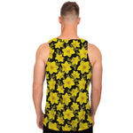 Daffodil And Mimosa Pattern Print Men's Tank Top