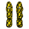 Daffodil And Mimosa Pattern Print Muay Thai Shin Guard