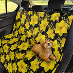 Daffodil And Mimosa Pattern Print Pet Car Back Seat Cover