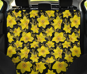 Daffodil And Mimosa Pattern Print Pet Car Back Seat Cover