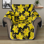 Daffodil And Mimosa Pattern Print Recliner Protector