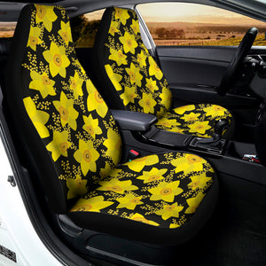 Daffodil And Mimosa Pattern Print Universal Fit Car Seat Covers