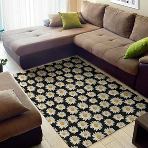 Daisy Flower Pattern Print Area Rug