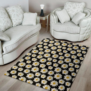 Daisy Flower Pattern Print Area Rug