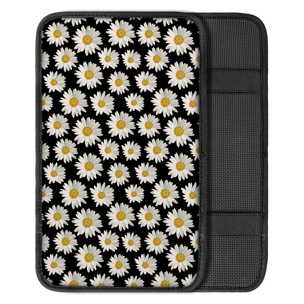 Daisy Flower Pattern Print Car Center Console Cover