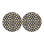 Daisy Flower Pattern Print Car Coasters
