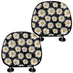 Daisy Flower Pattern Print Car Headrest Covers