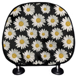 Daisy Flower Pattern Print Car Headrest Covers