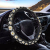 Daisy Flower Pattern Print Car Steering Wheel Cover