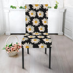 Daisy Flower Pattern Print Dining Chair Slipcover