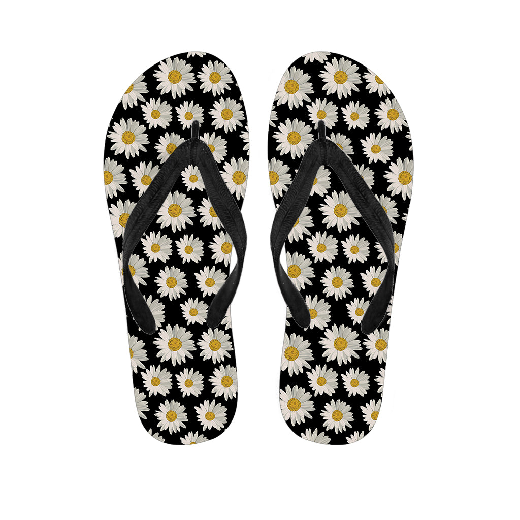 Daisy Flower Pattern Print Flip Flops