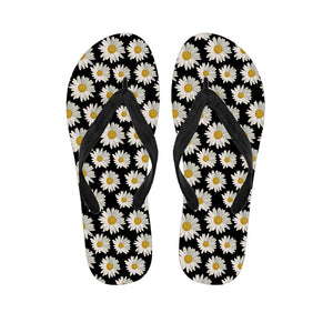 Daisy Flower Pattern Print Flip Flops