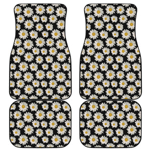 Daisy Flower Pattern Print Front and Back Car Floor Mats